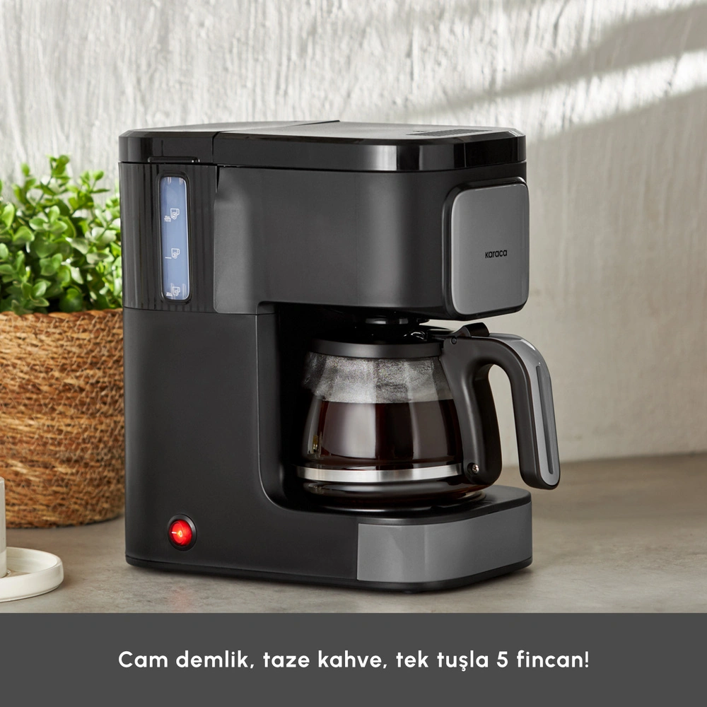 Karaca Just Coffee Aroma 2 in 1 Filtre Kahve Makinesi Space Gray  görseli 4