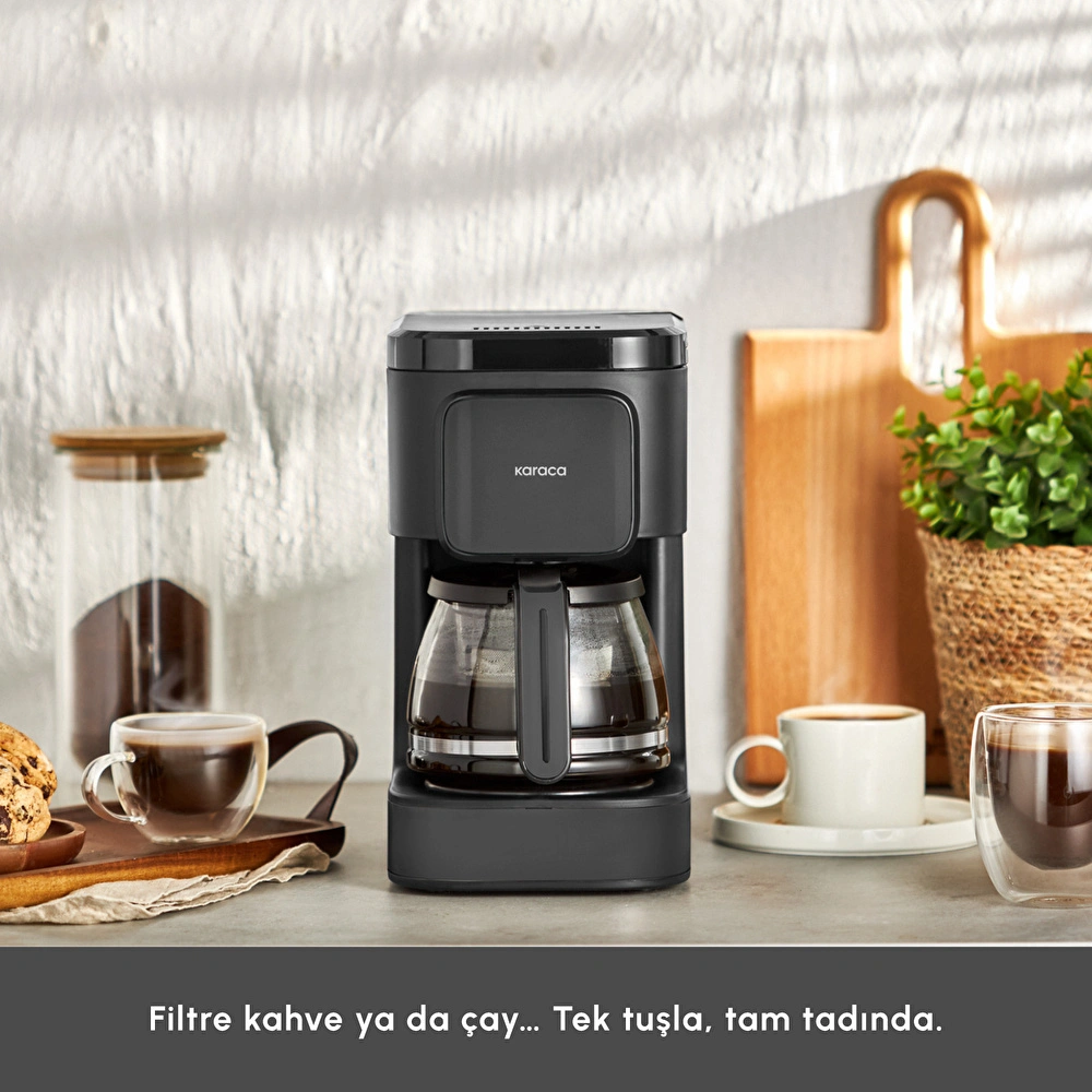 Karaca Just Coffee Aroma 2 in1 Filtre Kahve Makinesi Black görseli 3
