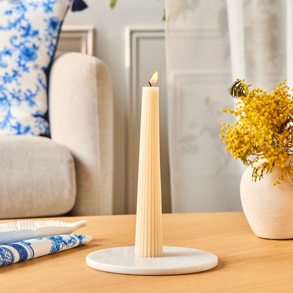 Karaca Home Striped Konik Mum Bej görseli 1