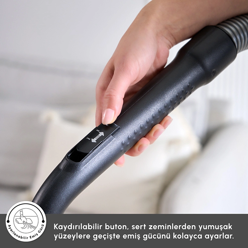 Karaca Vantuz Action Force X10 2 Lt Toz Torbasız Hazneli Elektrikli Süpürge Cherry Red 899 W görseli 9
