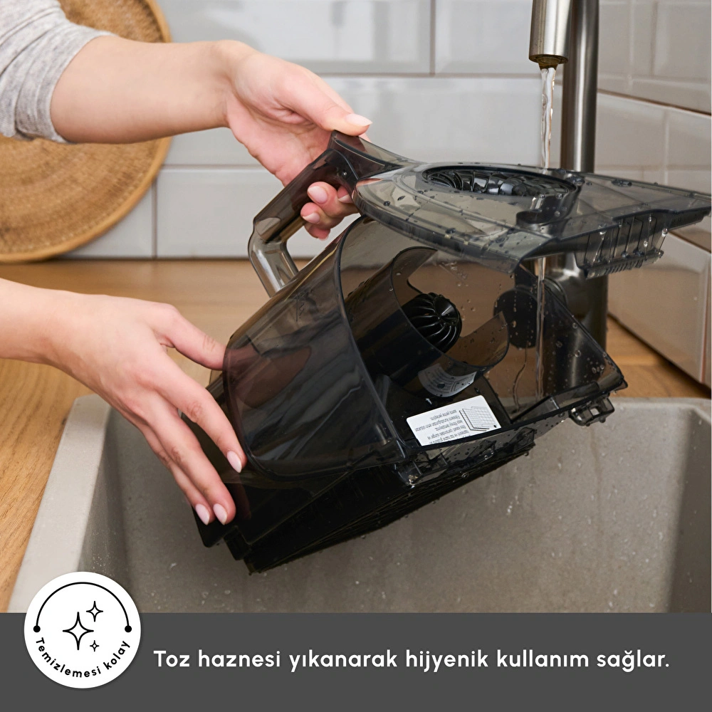Karaca Vantuz Action Force X10 2 Lt Toz Torbasız Hazneli Elektrikli Süpürge Cherry Red 899 W görseli 20