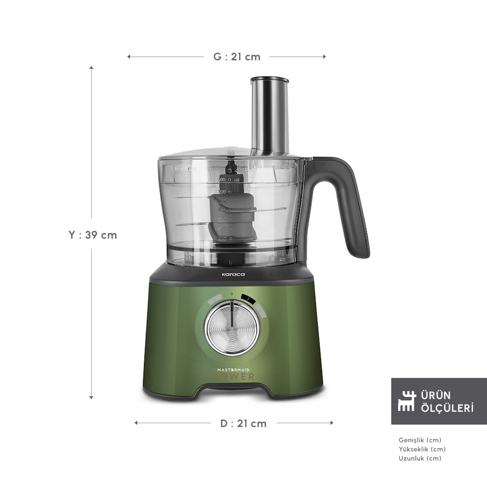 Karaca Mastermaid Power Multifunctional 10 in 1 Mutfak Robotu  Emerald Green görseli 2
