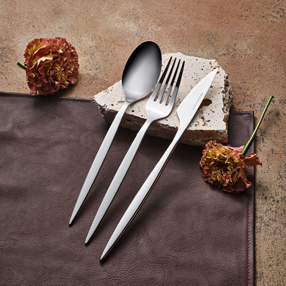 Karaca Elegance Celestia Platin 12 Kişilik 84 Parça Çatal Kaşık Bıçak Takımı thumbnail 2