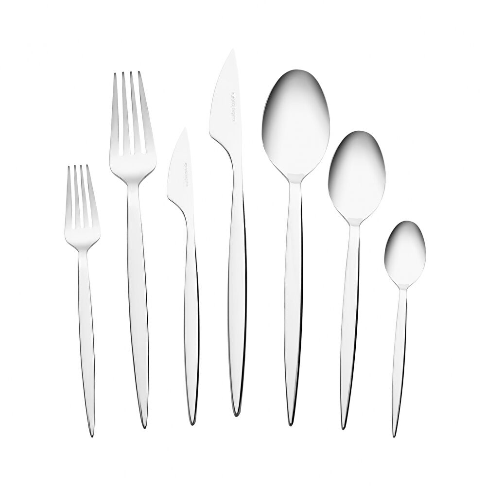 Karaca Elegance Celestia Platin 12 Kişilik 84 Parça Çatal Kaşık Bıçak Takımı thumbnail 3