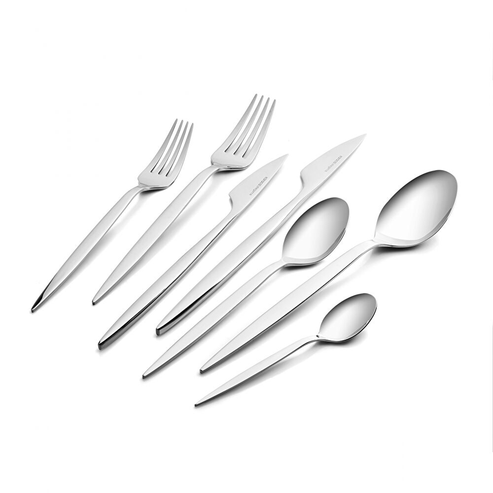 Karaca Elegance Celestia Platin 12 Kişilik 84 Parça Çatal Kaşık Bıçak Takımı thumbnail 4