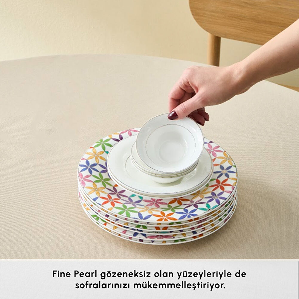 Karaca Fine Pearl Confetti 26 Parça 6 Kişilik Kahvaltı Takımı Gold thumbnail 5