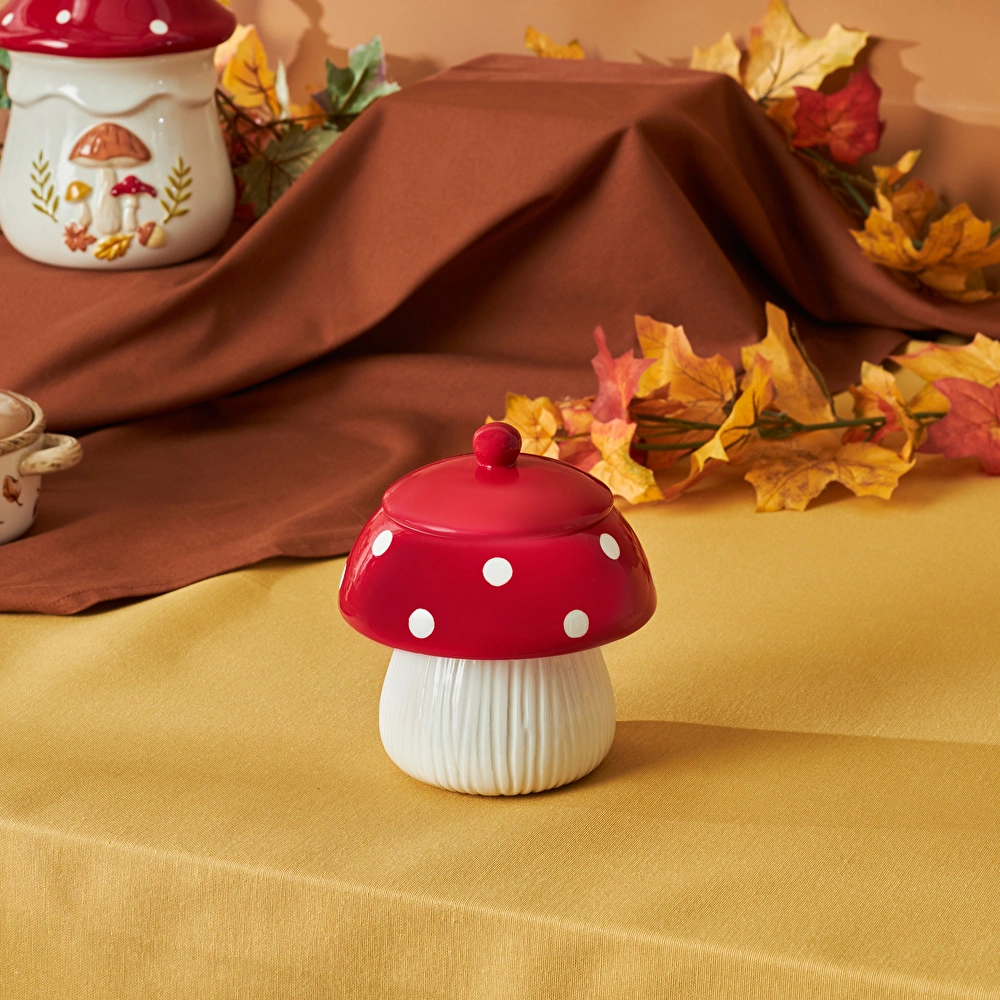 Karaca Cozy Mantar Saklama Kabı Kırmızı 520 ml görseli 1