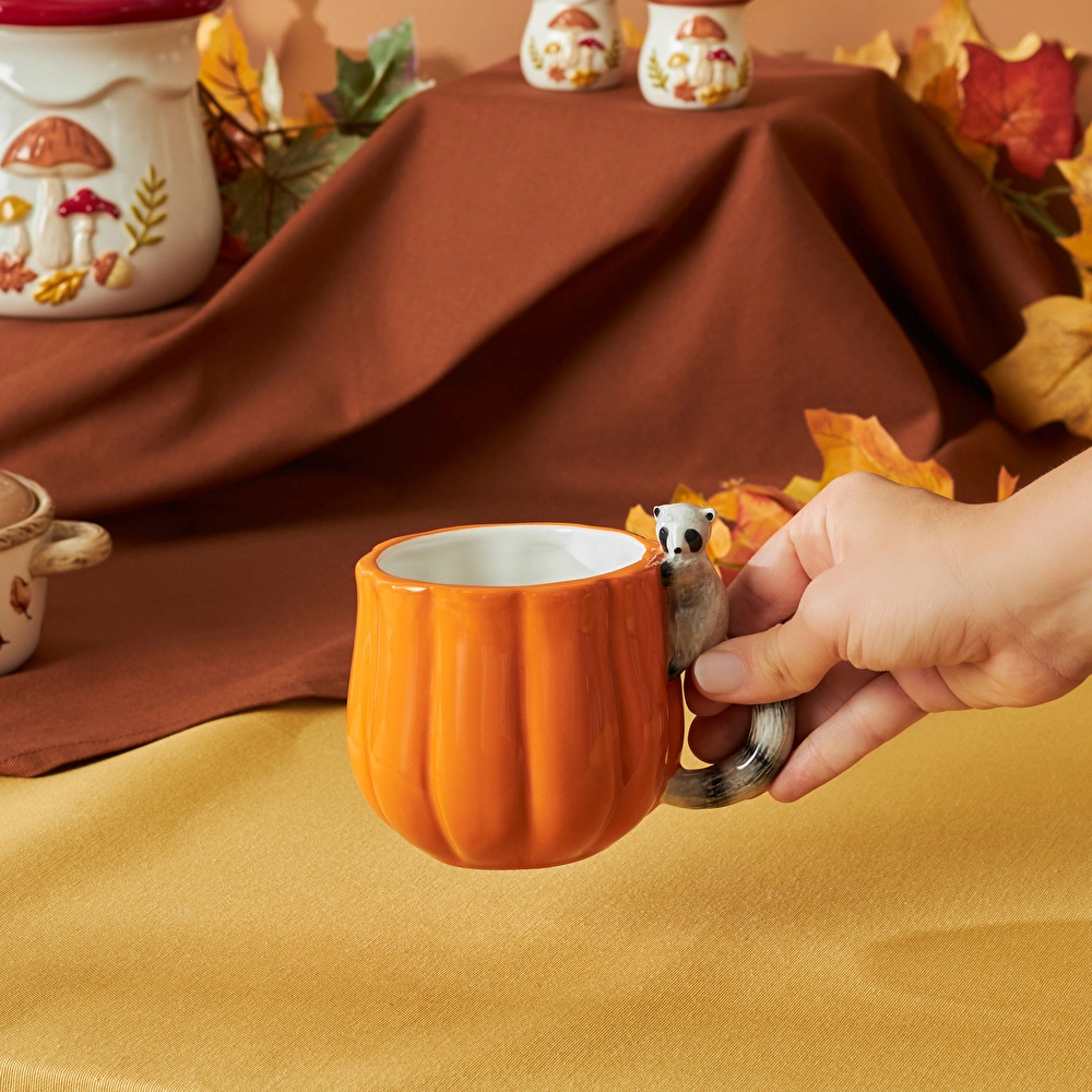 Karaca Cozy Bal Kabağı Rakun Kupa 320 ml görseli 3