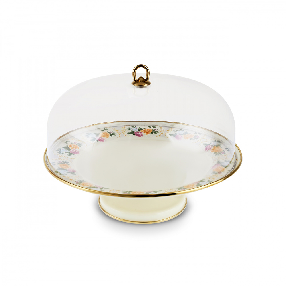 Karaca Viyan Emaye Kek Fanusu 31 cm thumbnail 2