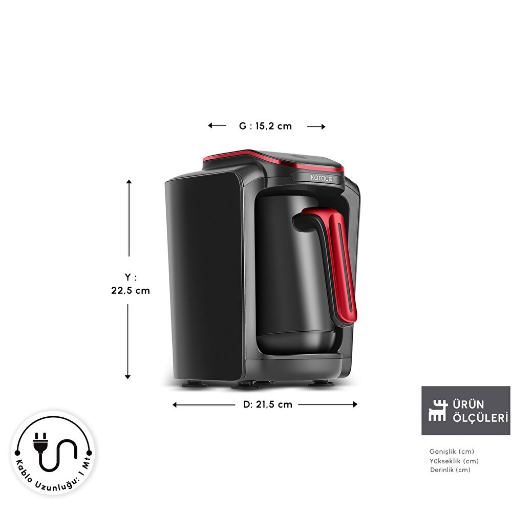 Karaca Hatır Neo Türk Kahve Makinesi Cranberry thumbnail 3