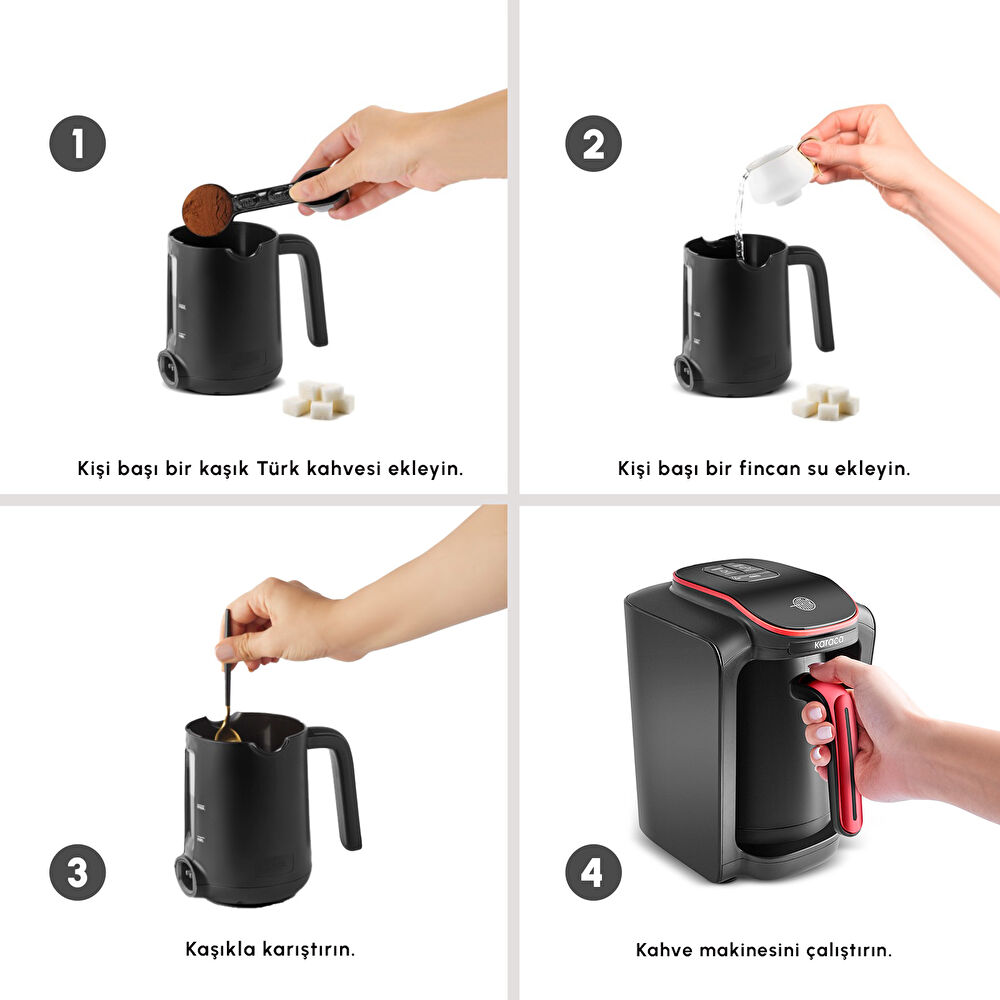 Karaca Hatır Neo Türk Kahve Makinesi Cranberry thumbnail 6