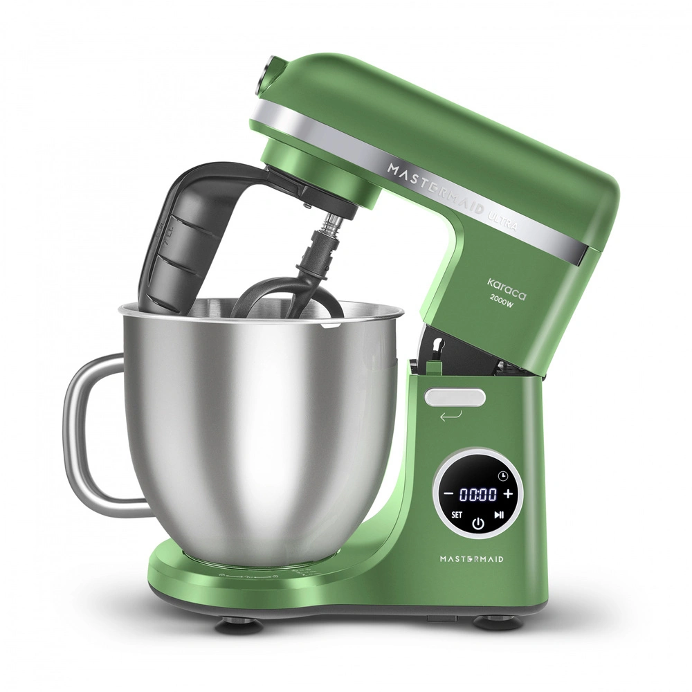 Karaca Mastermaid Chef Ultra D2000W Dijital Ekranlı Hamur Yoğurma Makinesi Emerald Green 7L görseli 2