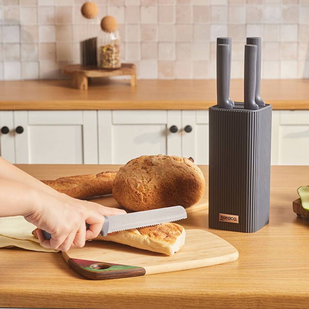 Karaca Massimo Line 6 Parça Bıçak Seti Antrasit thumbnail 2