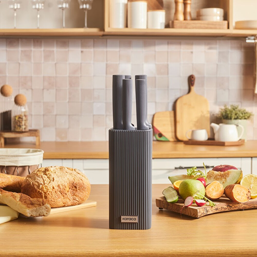 Karaca Massimo Line 6 Parça Bıçak Seti Antrasit thumbnail 5