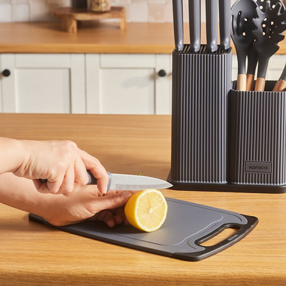 Karaca Massimo 12 Parça Servis Setli Bıçak Seti Antrasit thumbnail 3