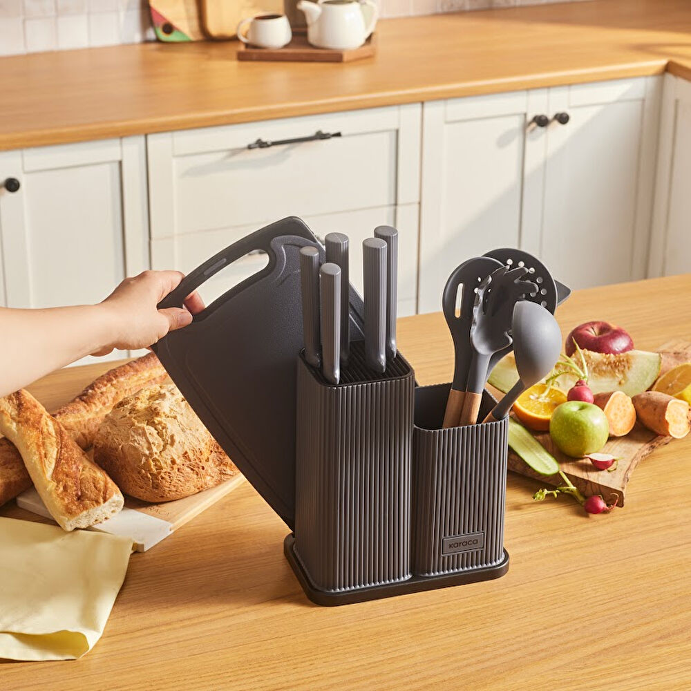 Karaca Massimo 12 Parça Servis Setli Bıçak Seti Antrasit thumbnail 4