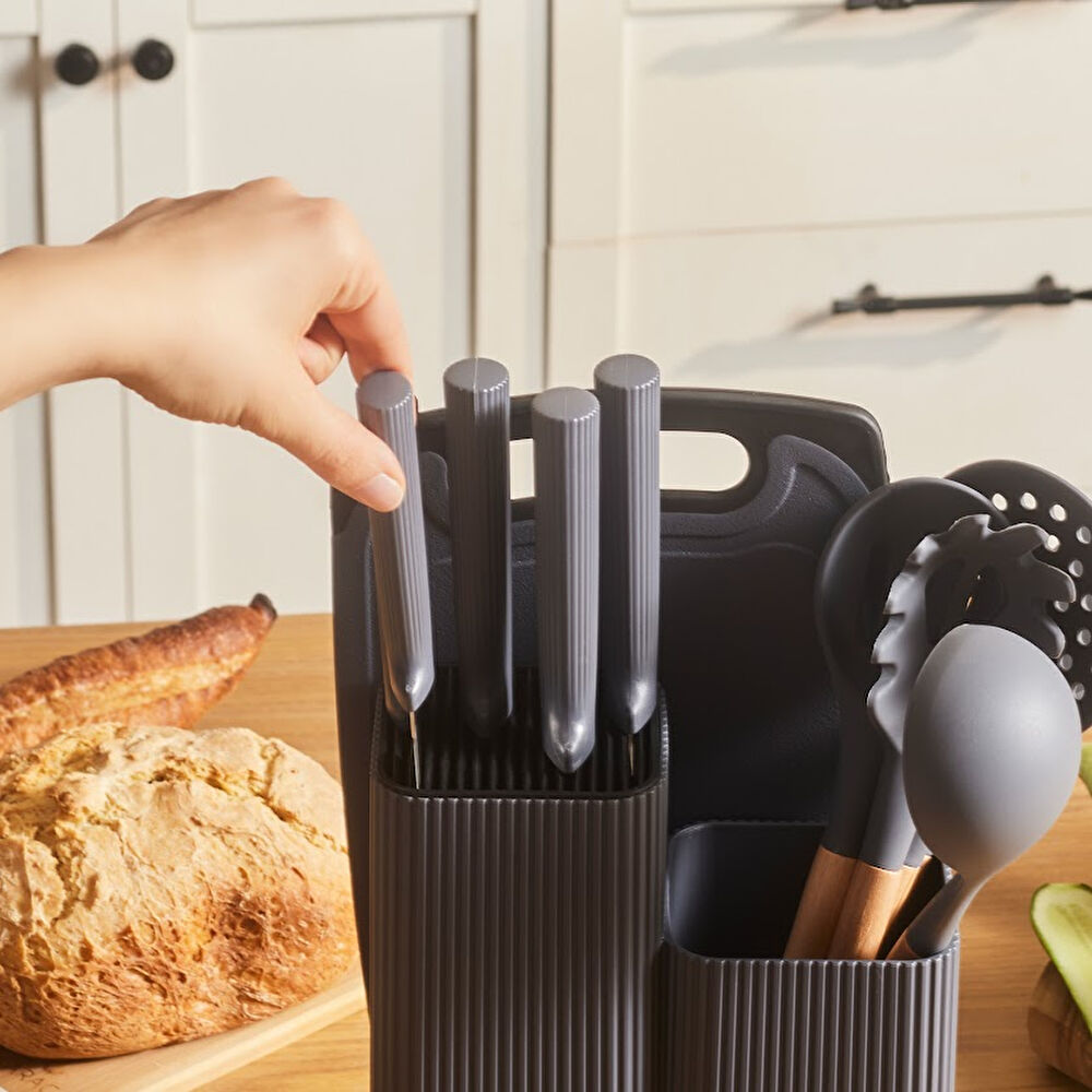 Karaca Massimo 12 Parça Servis Setli Bıçak Seti Antrasit thumbnail 5