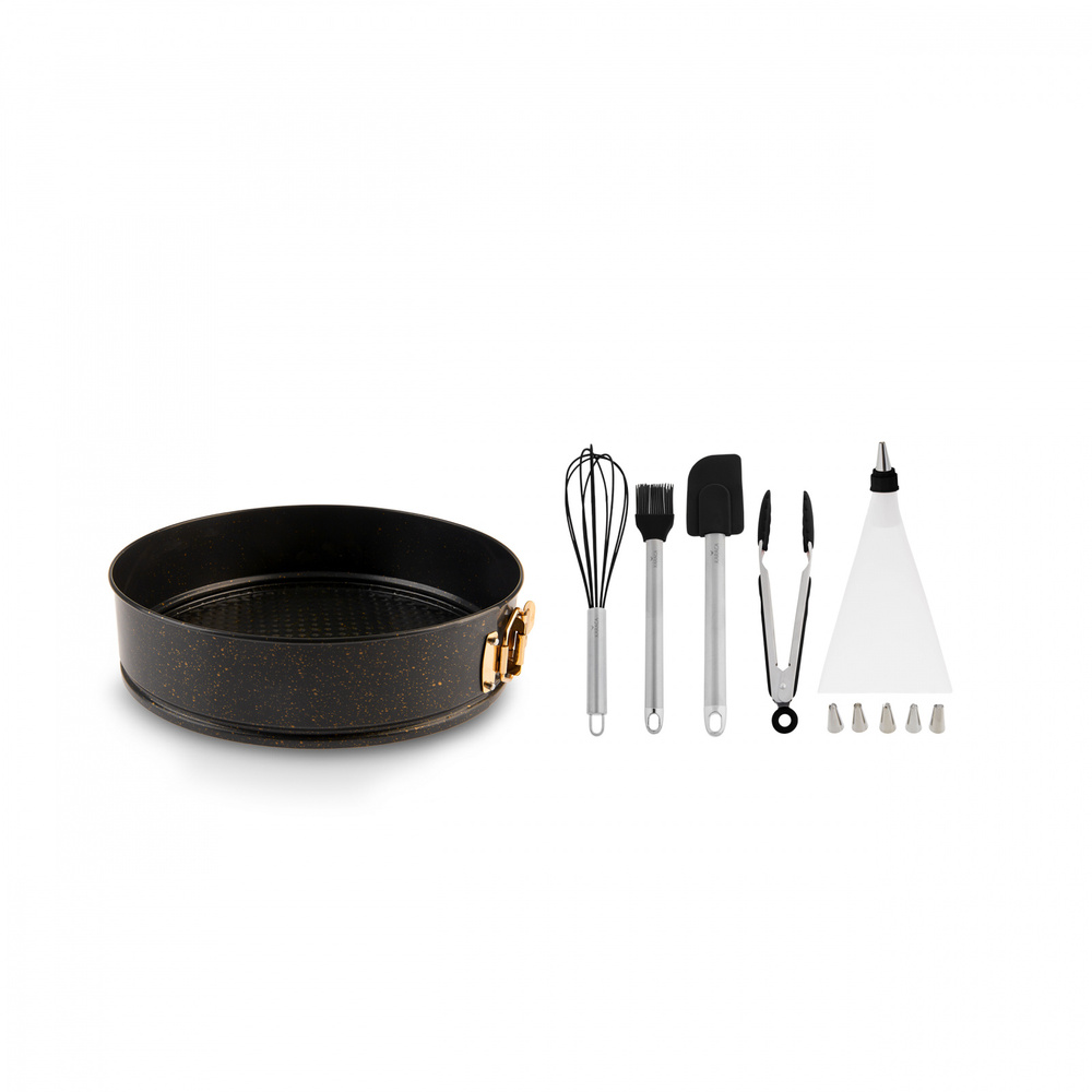 Karaca Black Pro 11 Parça Kek Kalıbı Ve Pasta Hazırlık Seti görseli 1