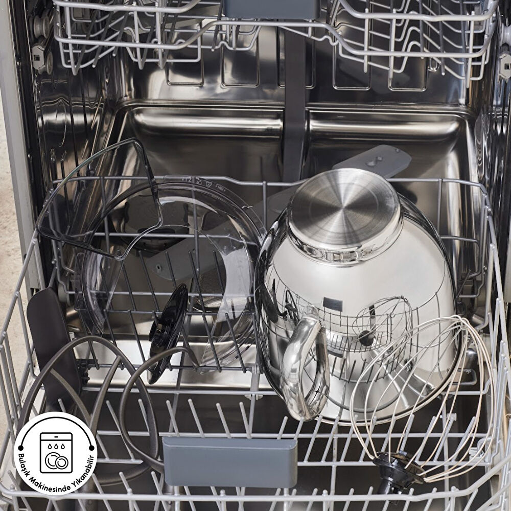 Karaca Mastermaid Chef Ultra D2000W Dijital Ekranlı Hamur Yoğurma Makinesi Pearly Pink 7L thumbnail 11