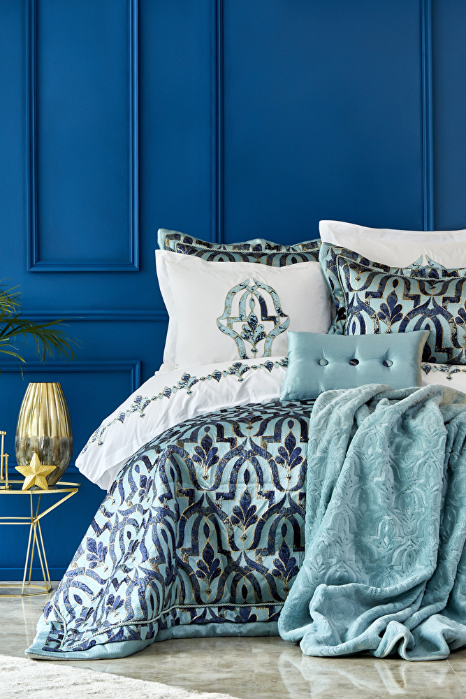 Karaca Home Morocco Blue-Gold 10 Parça Çeyiz Seti görseli 1