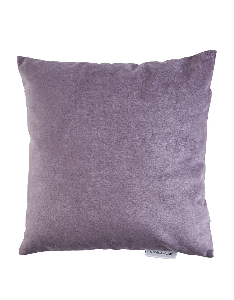 Karaca Home Breda Lila Kadife Kırlent Kılıfı 45x45 cm görseli 1
