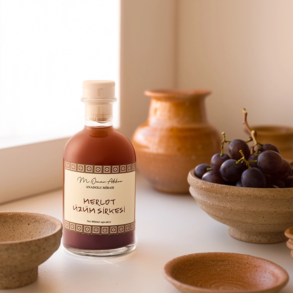 Ömür Akkor Anadolu Mirası-Merlot Üzüm Sirkesi görseli 1