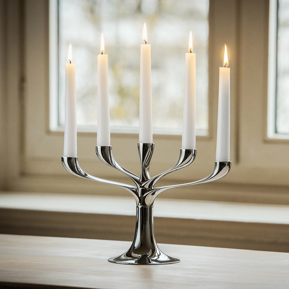 Philippi Candelabra 5 Kollu Şamdan 20 cm görseli 7