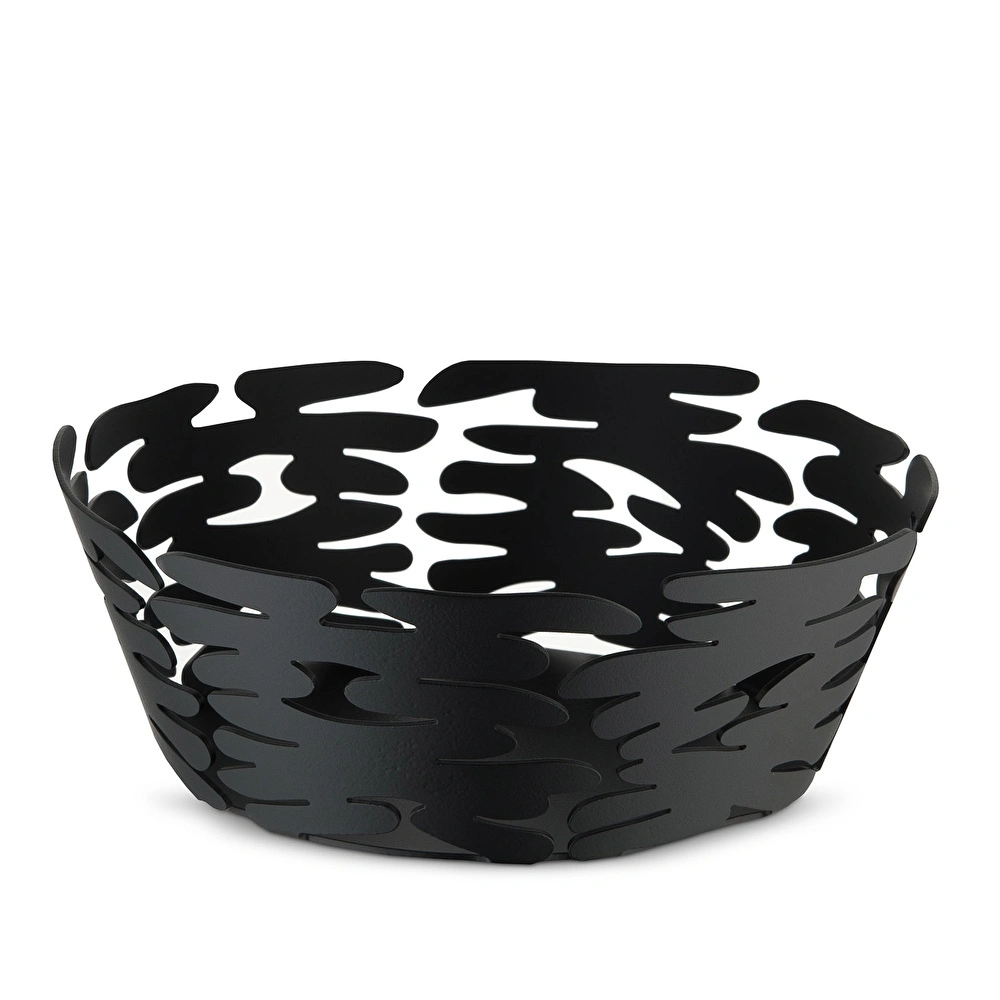 Alessi Barket Küçük Yuvarlak Sepet 21 cm Siyah görseli 1