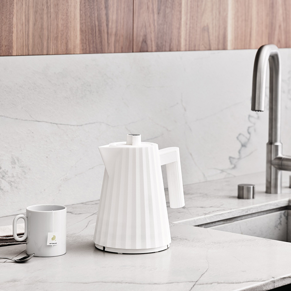 Alessi Plisse Elektrikli Kettle 1 L Beyaz görseli 4