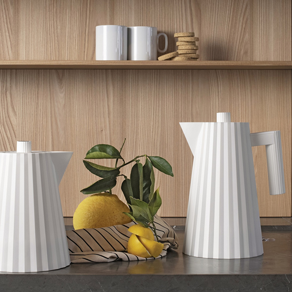 Alessi Plisse Elektrikli Kettle 1 L Beyaz görseli 2