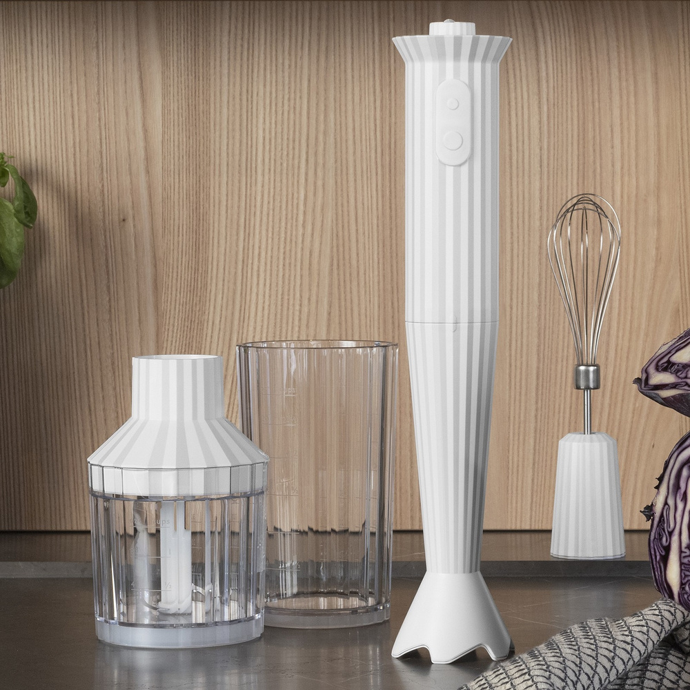 Alessi Plisse Blender Seti Beyaz görseli 3