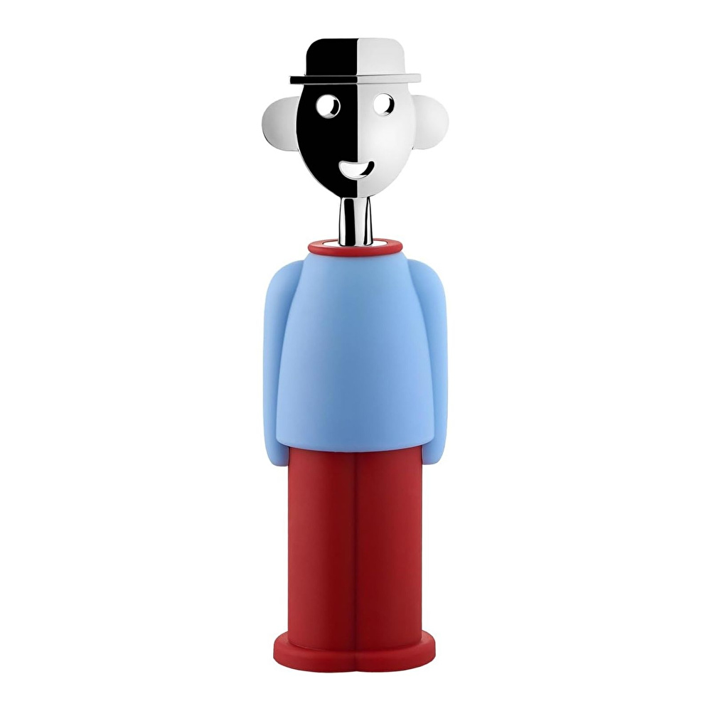 Alessi Alessandro M. Tirbüşon 21 cm x 6 cm Mavi-Kırmızı görseli 1