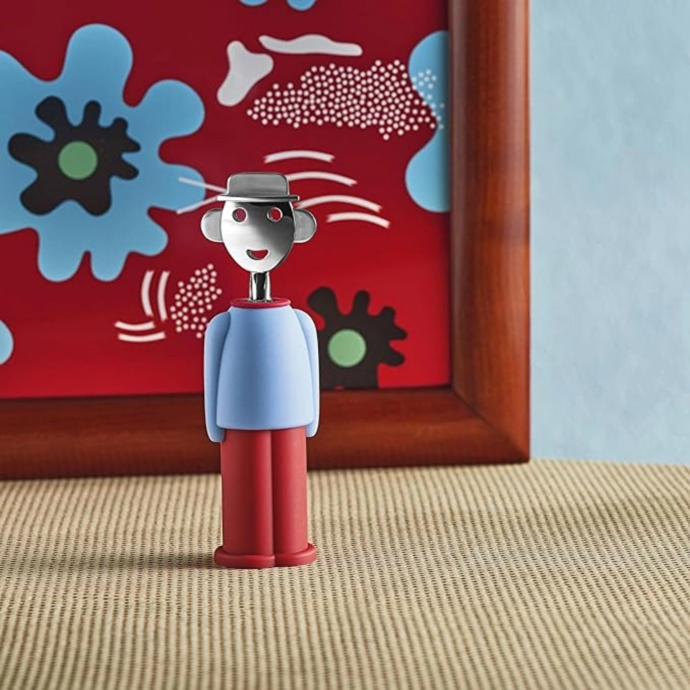 Alessi Alessandro M. Tirbüşon 21 cm x 6 cm Mavi-Kırmızı görseli 3