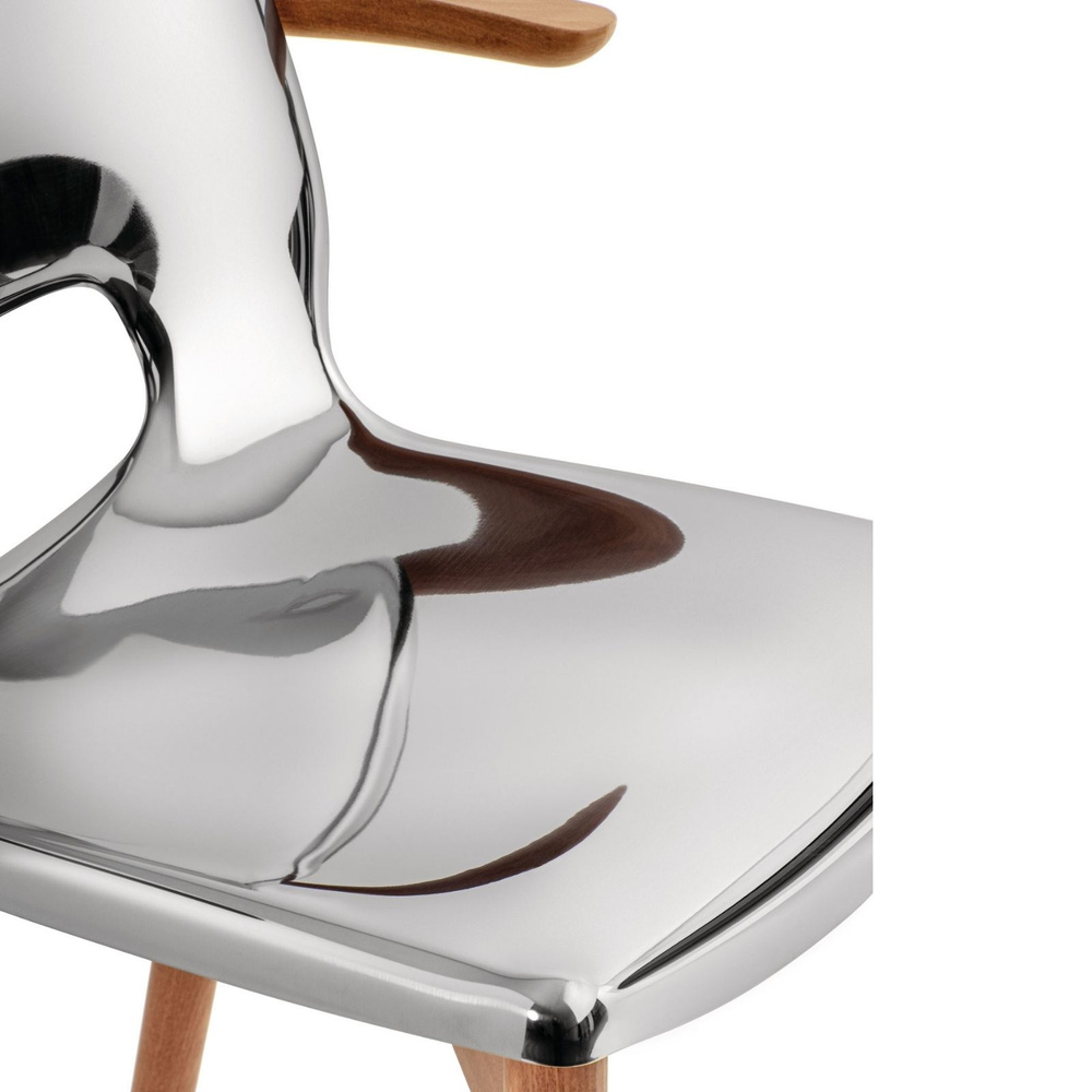 Alessi Poele Kolçaklı Sandalye 53 cm x 56 cm x 81 cm Gümüş görseli 7