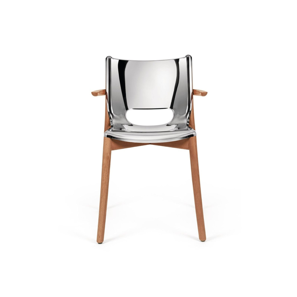 Alessi Poele Kolçaklı Sandalye 53 cm x 56 cm x 81 cm Gümüş görseli 2