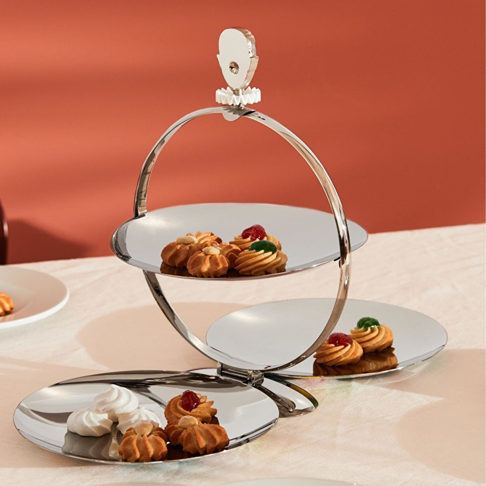 Alessi Fatman Katlanabilir Kek Standı 47 cm x 23 cm x 33 cm görseli 1