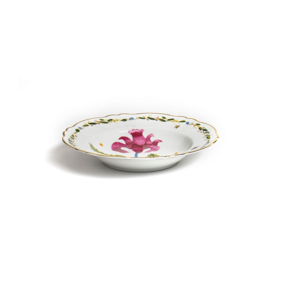 Bitossi Home Fabula Floral Porselen Çorba Tabağı 23 cm Pembe görseli 2