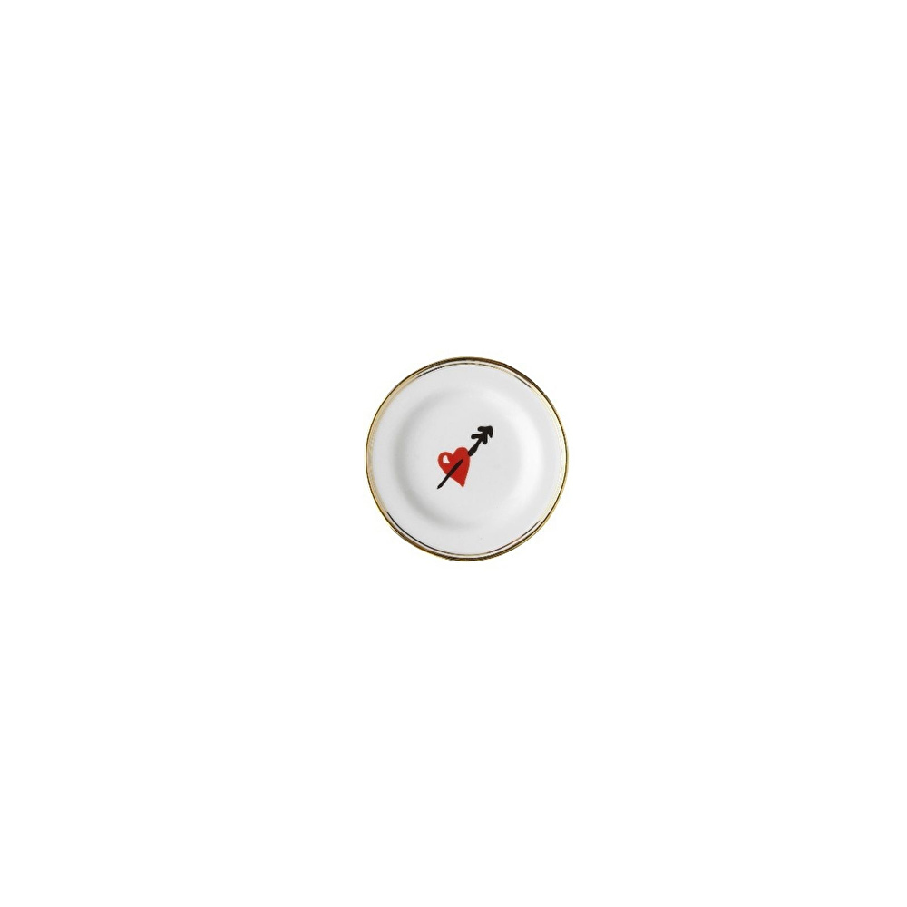 Bitossi Home La Tavola Micro Hearth Porselen Küçük Tabak 9,5 cm Krem görseli 1