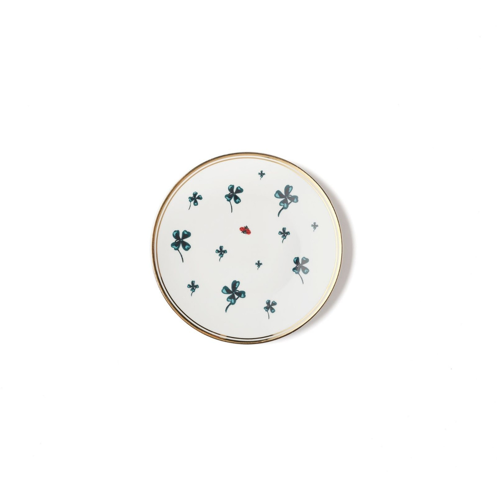 Bitossi Home La Tavola Cloverleaf and Ladybird Porselen Tabak 17 cm Çok Renkli görseli 1