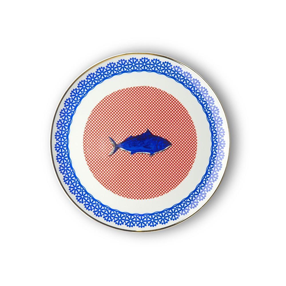 Bitossi Home Bel Paese Fish Porselen Yuvarlak Tabak 32 cm görseli 1