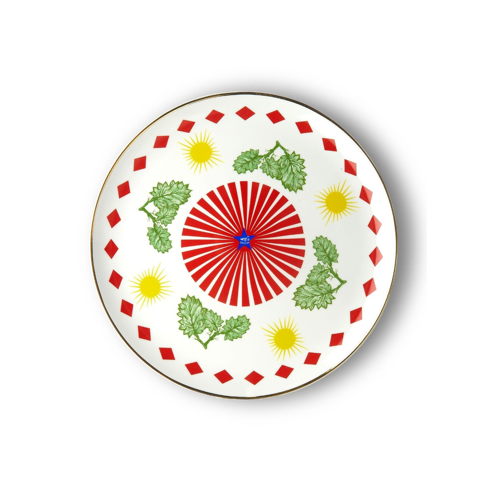 Bitossi Home Bel Paese Leaves Porselen Yuvarlak Tabak 32 cm görseli 1