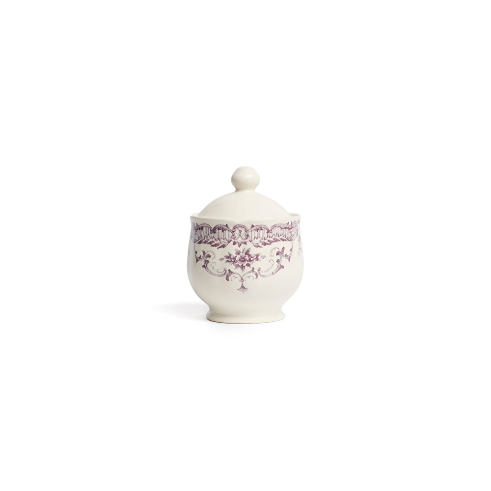 Bitossi Home Rose Violet Floral Şekerlik 11,5x8,4 cm görseli 1