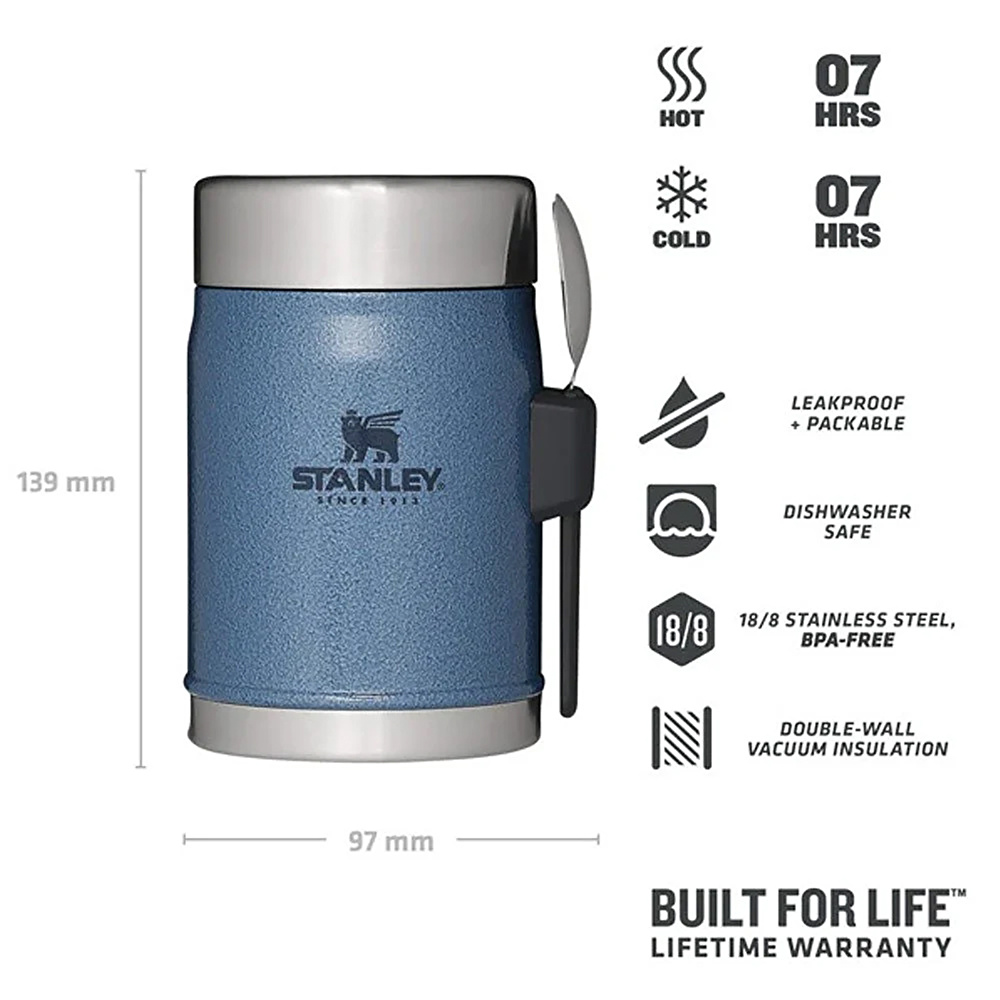 Stanley Legendary Food Jar Hammertone Kaşıklı Yemek Termosu 400 ml Lake görseli 4