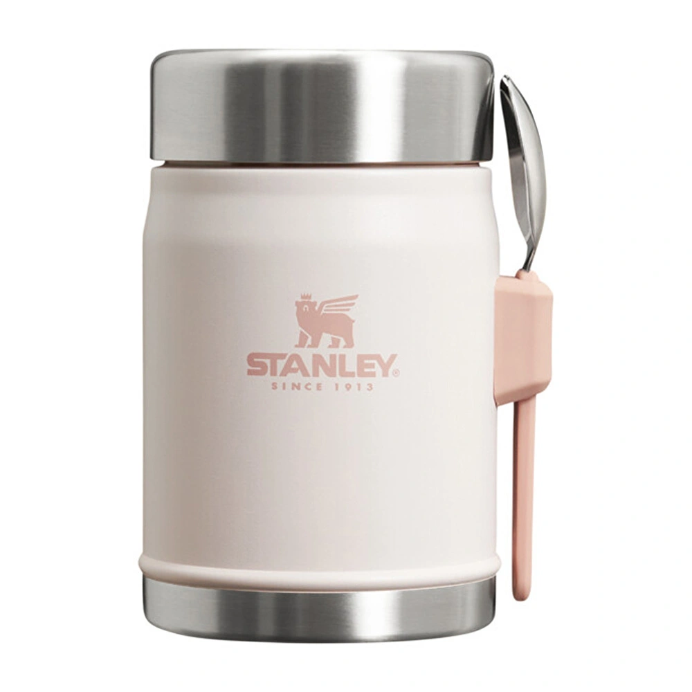 Stanley Klasik Paslanmaz Çelik Yemek Termosu Kaşıklı Rose Quartz 0,40 Lt görseli 1