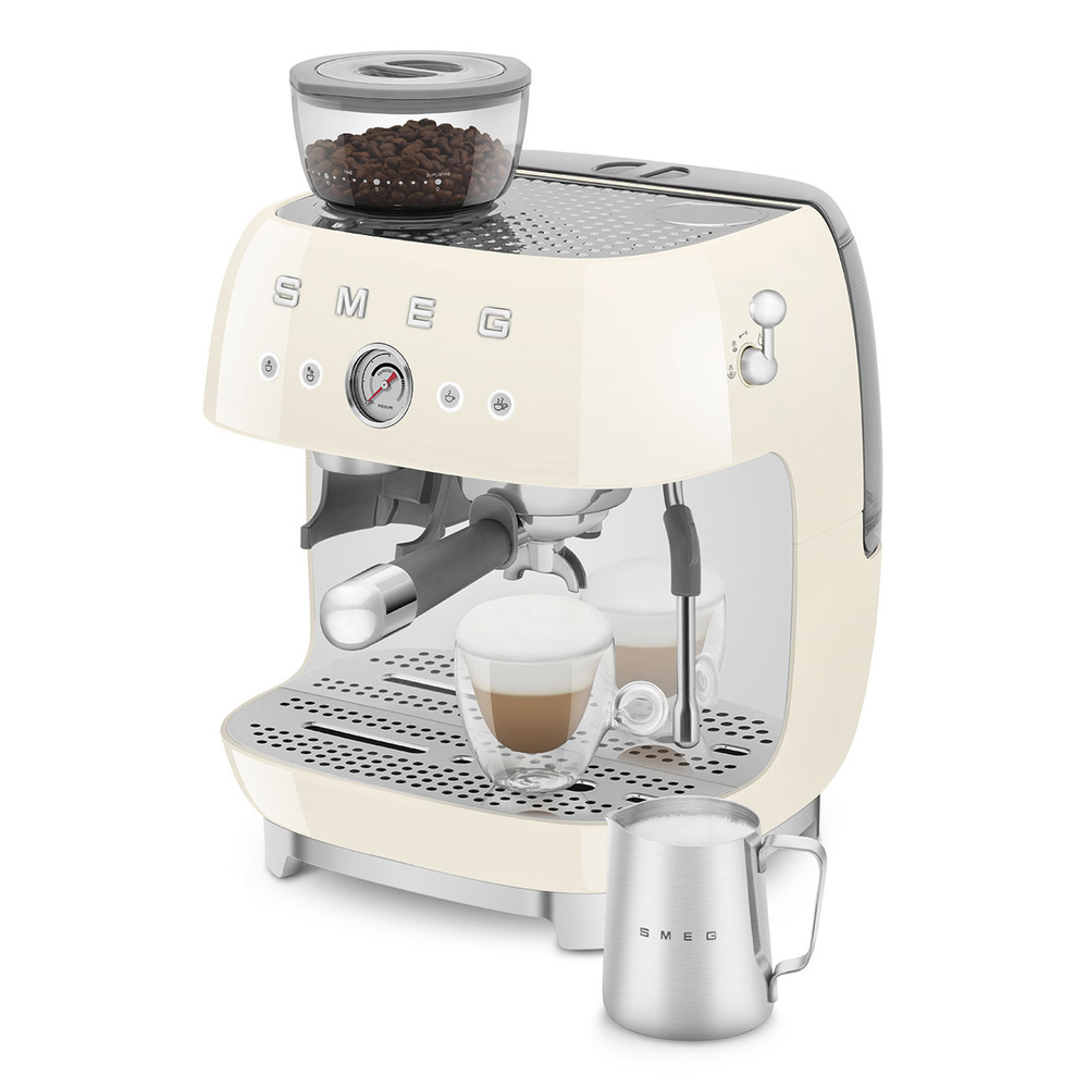 Smeg Öğütücülü Espresso Kahve Makinesi Cream Egf03creu görseli 9