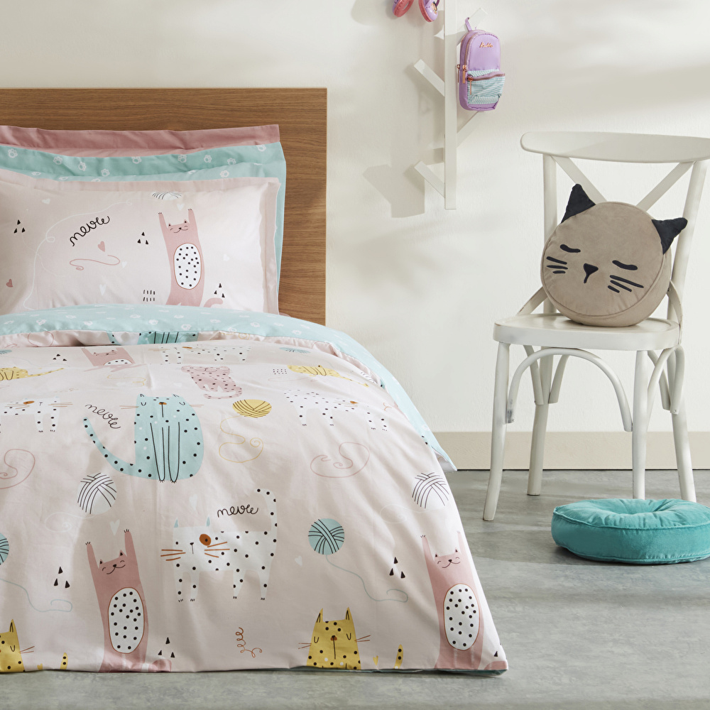 Karaca Home Young Crazy Cats Tek Kişilik Nevresim Takımı görseli 2