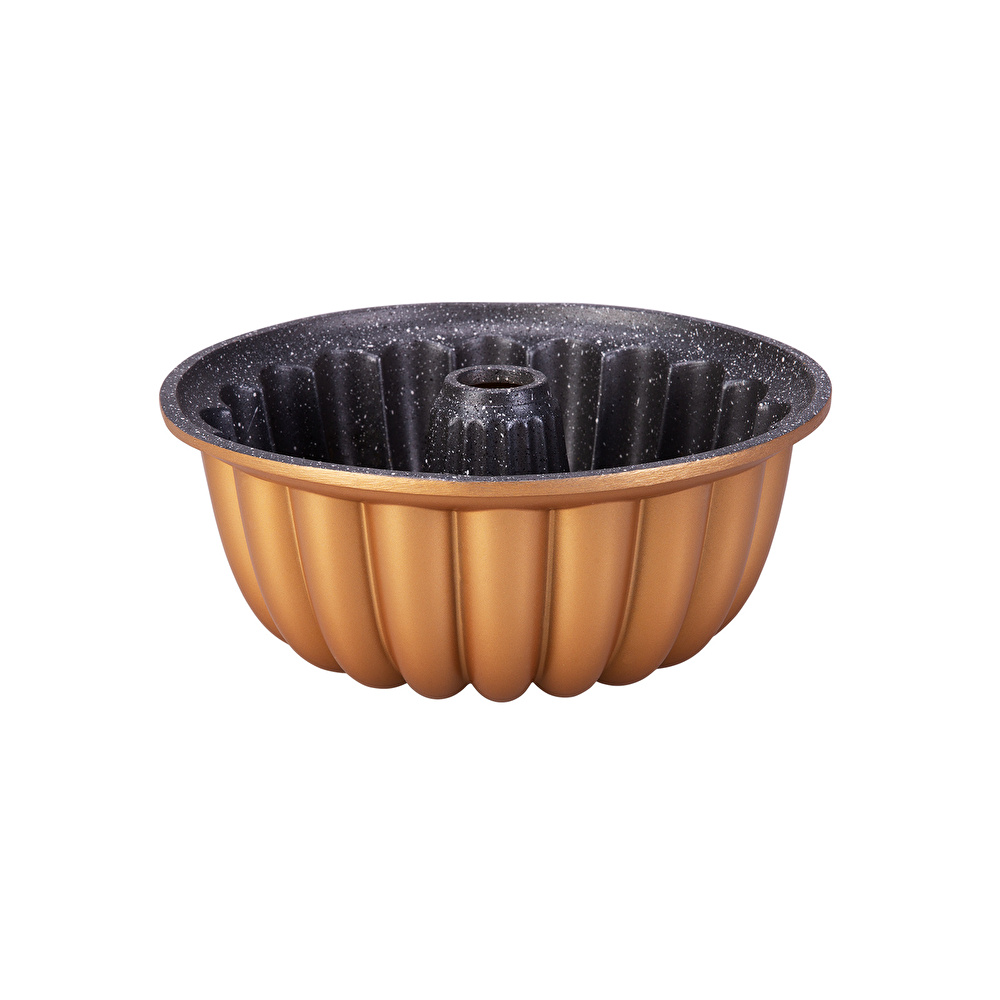 Emsan Arya Döküm Kek Kalıbı Gold 24 cm görseli 3
