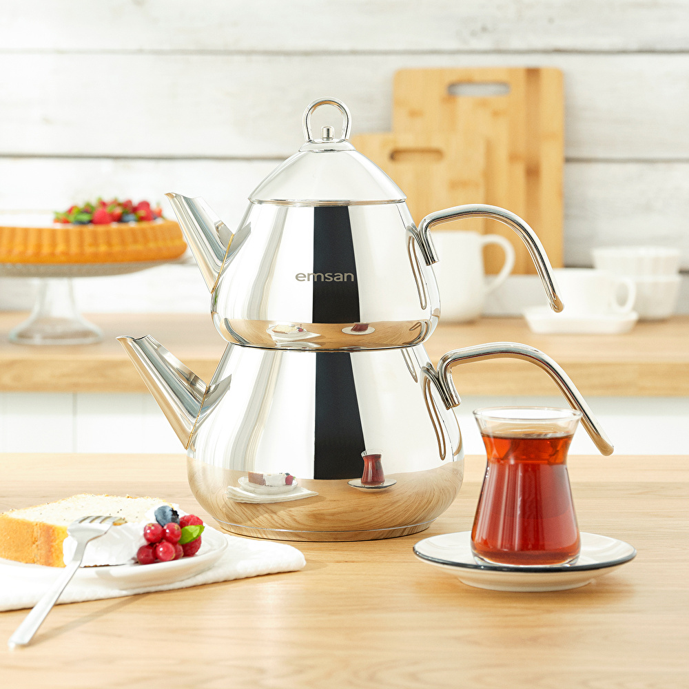Emsan Antara Mini  İndüksiyon Tabanlı Çaydanlık Takımı görseli 1