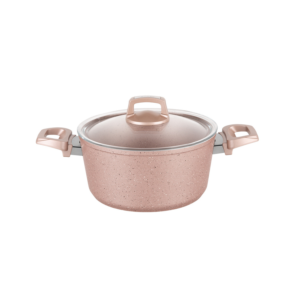 Emsan Brava 14 Parça Granit Tencere Seti Golden Pink görseli 4