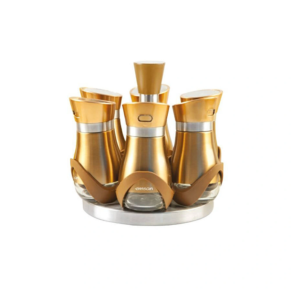 Emsan Verna 7 Parça Baharatlık/Baharat Takımı Rose Gold görseli 1